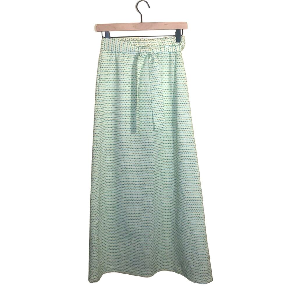 VNTG 70s mod belted maxi skirt